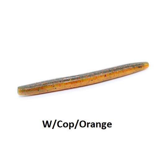 Gary Yamamoto Senko 5'' Col. Watermelon W / Copper Flake / Orange W / Red  Flake - Worm Soft Bait